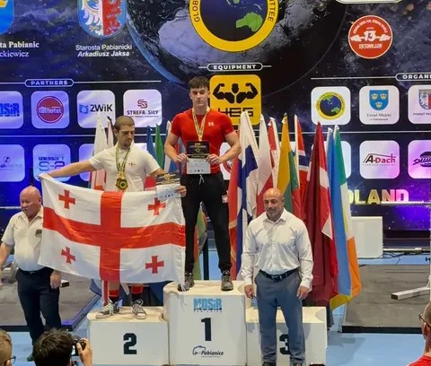 Marcel Górski na podium